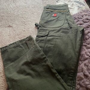 Wrangler Dark Green Men's Carpenter  Riggs Pants